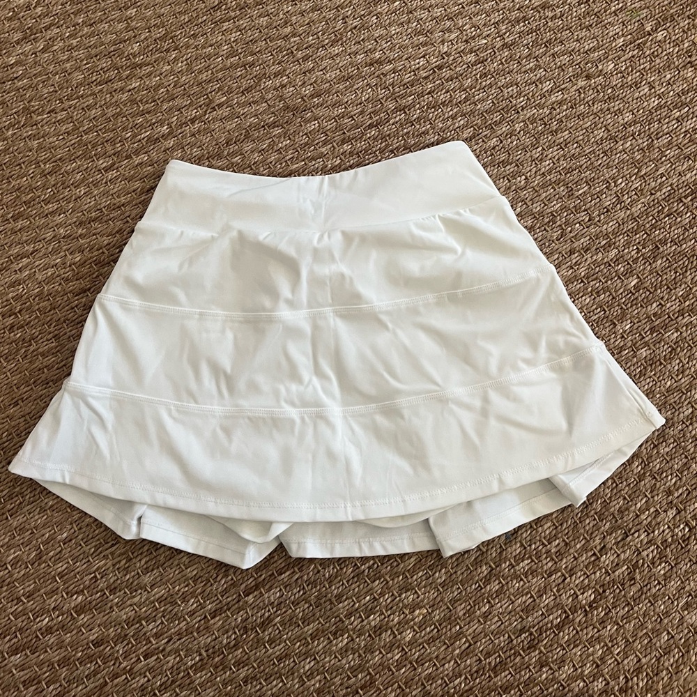 White tennis skirt